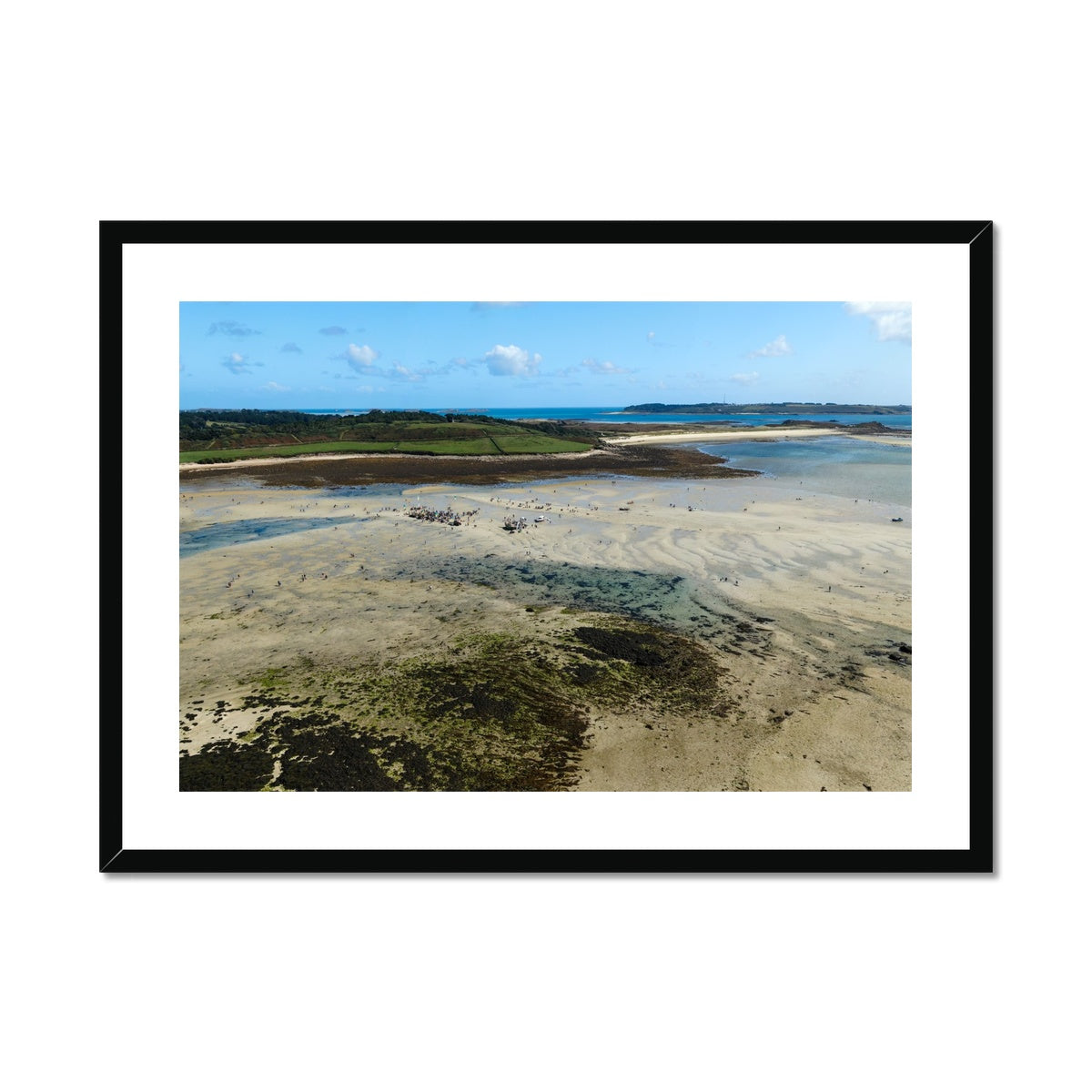 tresco low tide event framed print