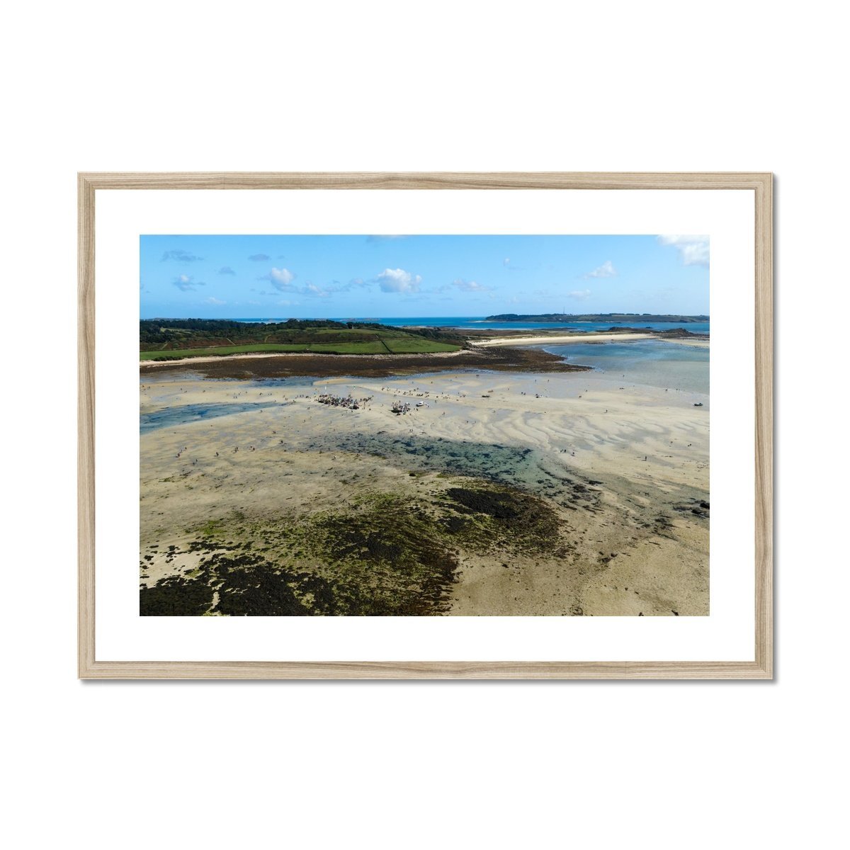 tresco low tide event wooden frame