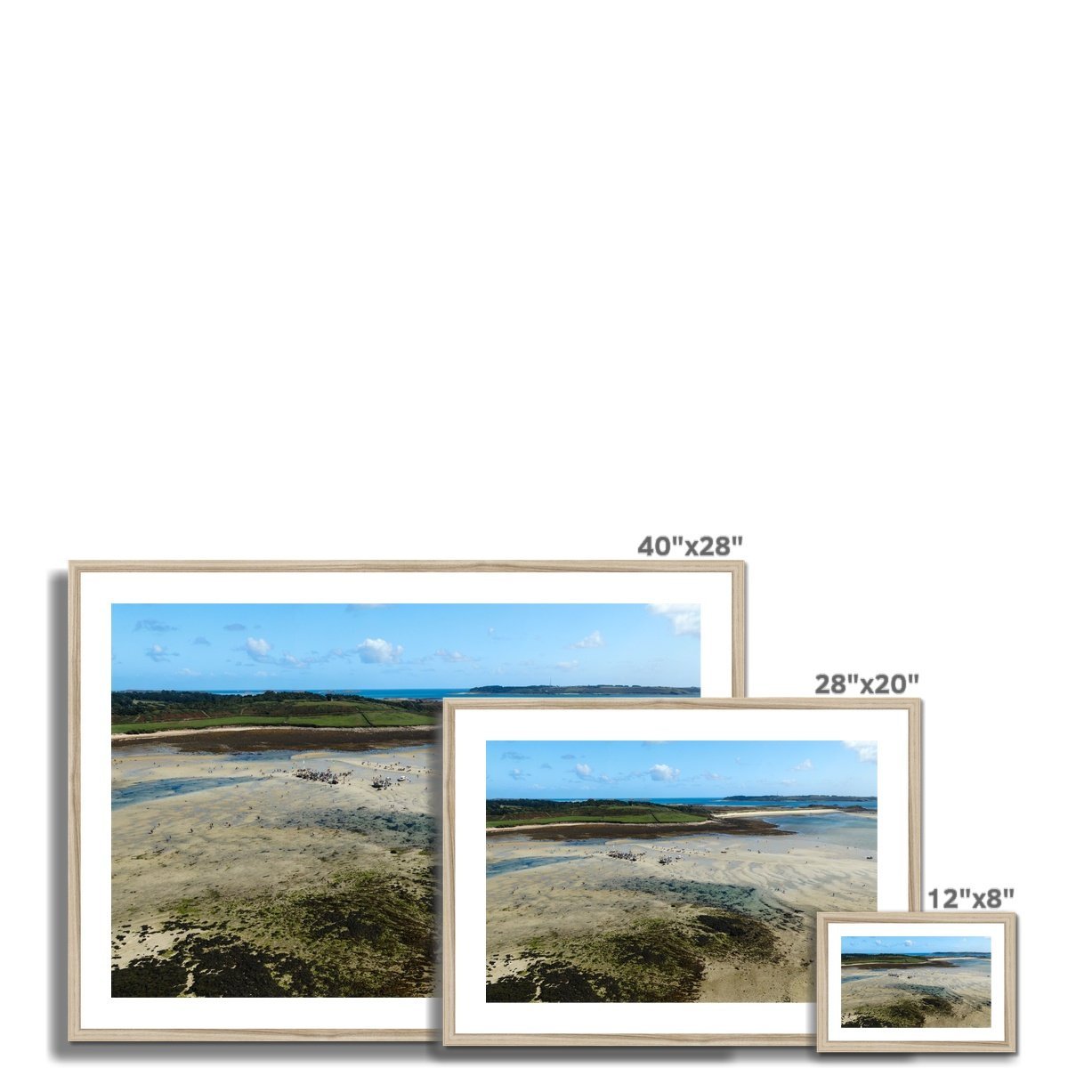 tresco low tide event frame sizes